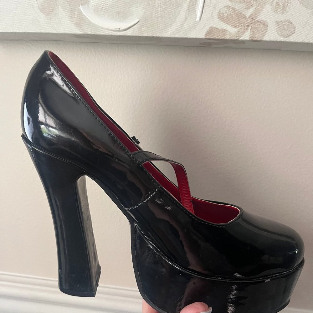 Women Punk Chunky High Heel Ankle Strap